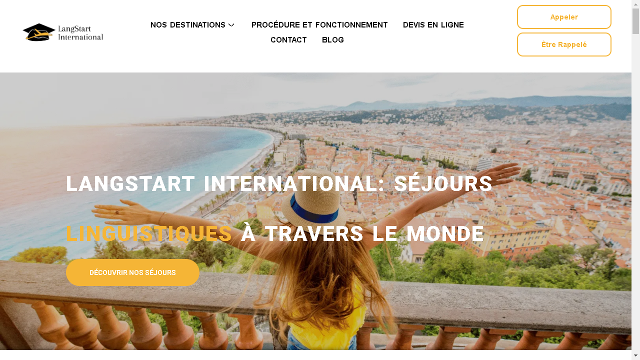 Capture d'écran de https://www.langstart-international.com/